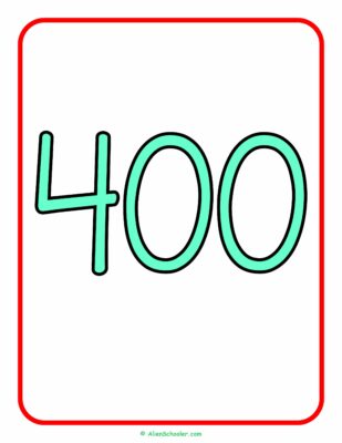 Number 400 Flashcard