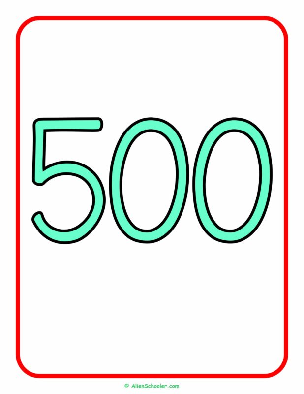 Number 500 Flashcard