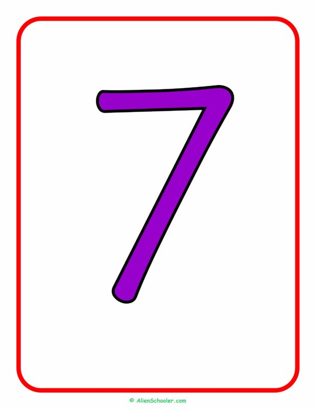 Number 7 Flashcard