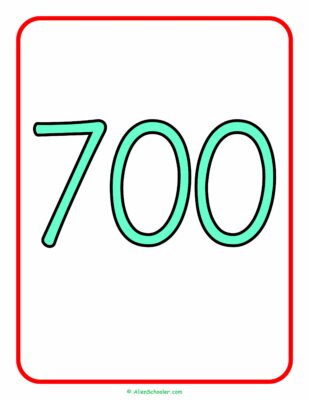 Number 700 Flashcard