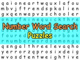 Number Words Search Puzzles Printable