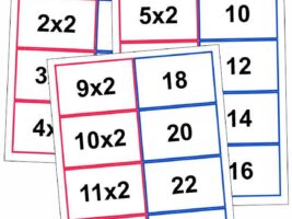 2 Times Table Matching/Folding Cards