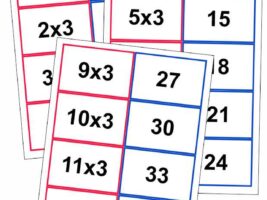 3 Times Table Matching/Folding Cards