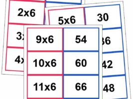 6 Times Table Matching Cards Printable PDF