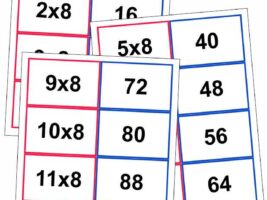 8 Times Table Matching Cards Printable