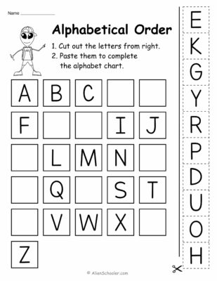 Alphabetical Order Worksheet (Uppercase)