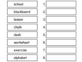 Rewrite the Word List In Alphabetical Order