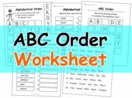 Alphabetical Order Worksheets