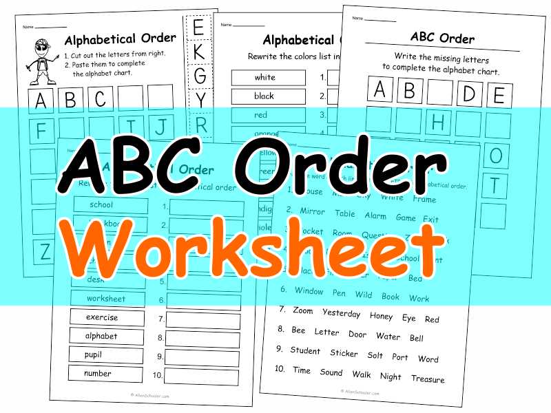 Alphabetical Order Worksheets - Free Printable Worksheets for Free Printable Alphabetical Order Worksheets