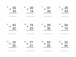 Two Digit Addition Without Regrouping - Worksheet 2