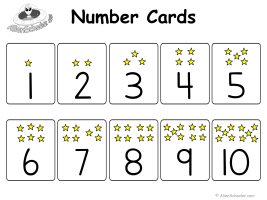 Number Cards For Kids - Printable Template