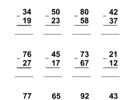 2-Digit Subtraction With Regrouping - Worksheet 5