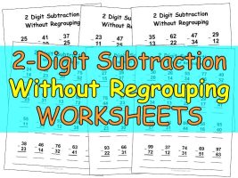 Double Digit Subtraction Wiout Regrouping Worksheets