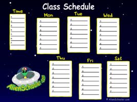 6 Days Class Schedule Template