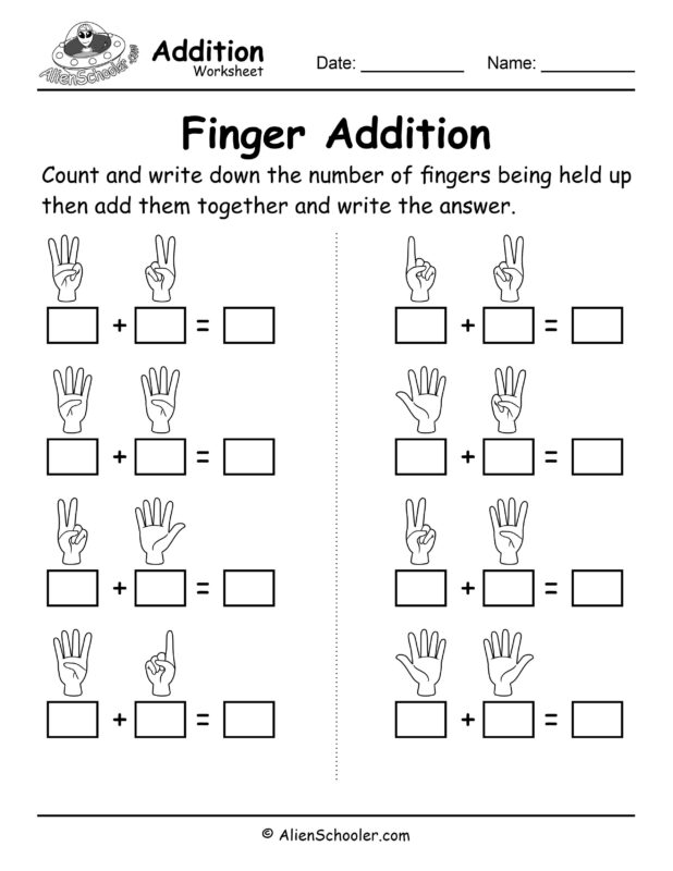 Finger Addition Worksheet 2