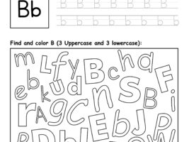 Letter B Worksheet - Trace, Find and Color