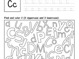 Letter C Worksheet - Trace, Find and Color