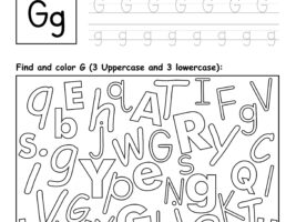 Letter G Worksheet - Trace, Find and Color