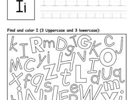 Letter I Worksheet - Trace, Find and Color