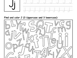 Letter J Worksheet - Trace, Find and Color