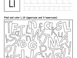 Letter L Worksheet - Trace, Find and Color