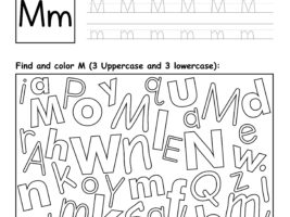 Letter M Worksheet - Trace, Find and Color