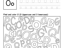 Letter O Worksheet - Trace, Find and Color