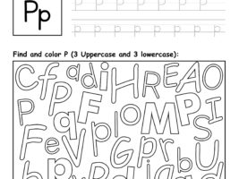 Letter P Worksheet - Trace, Find and Color