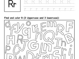 Letter R Worksheet - Trace, Find and Color