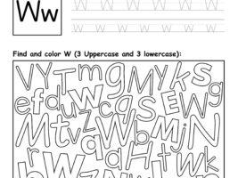 Letter W Worksheet - Trace, Find and Color