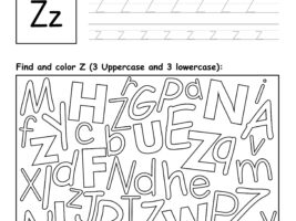 Letter Z Worksheet - Trace, Find and Color