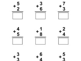 Column Addition Worksheet For Kindergarten