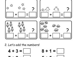 Kindergarten Addition Worksheet With Pictures