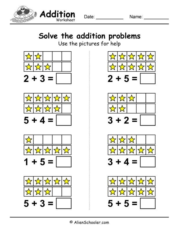 Kindergarten Addition With Pictures