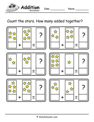 Addition to 10 worksheet with pictures PDF