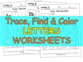 Trace and Find Letter Worksheets