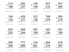 3 Digit Addition And Subtraction With Regrouping Worksheet #6