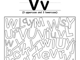 Find The Letter V Worksheet