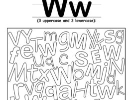 Find The Letter W Worksheet