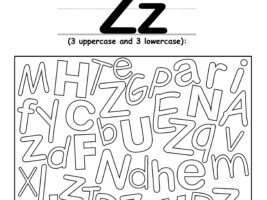 Find The Letter Z Worksheet