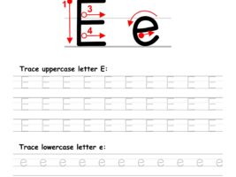 Trace Letter E Worksheet