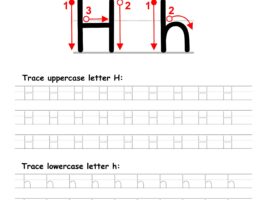 Trace Letter H Worksheet