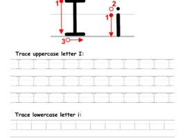 Trace Letter I Worksheet