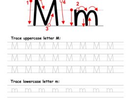 Trace Letter M Worksheet