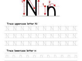 Trace Letter N Worksheet