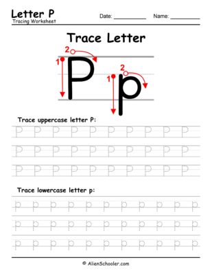 Letter P Tracing Worksheet