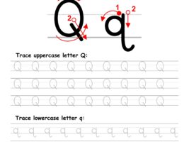 Trace Letter Q Worksheet