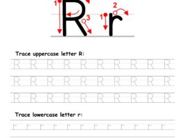 Trace Letter R Worksheet