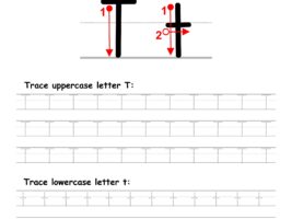 Trace Letter T Worksheet