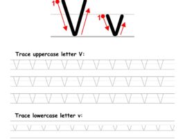 Trace Letter V Worksheet